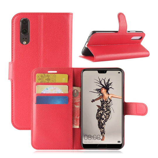 Huawei P20 litsitekstuurinen suojakotelo - Punainen