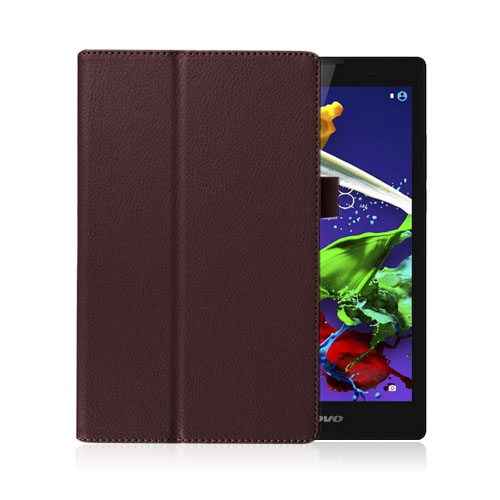 Gaarder Lenovo Ideatab A8-50 A5500 Nahkakotelo Standillä - Ruskea