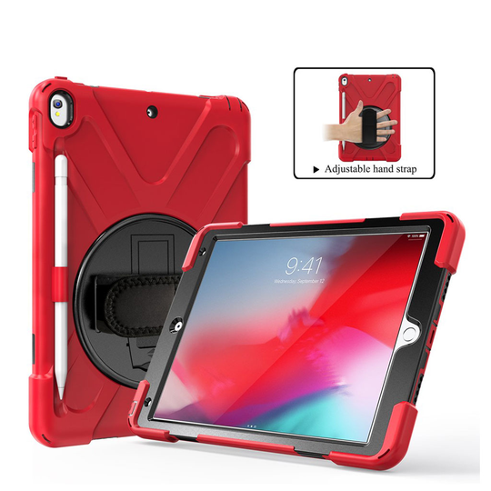 iPad Air (2019) X-Shape swivel suojakotelo - Punainen