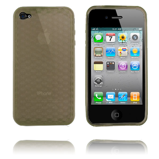 Kuutiot (Harmaa) iPhone 4 Silikonikuori