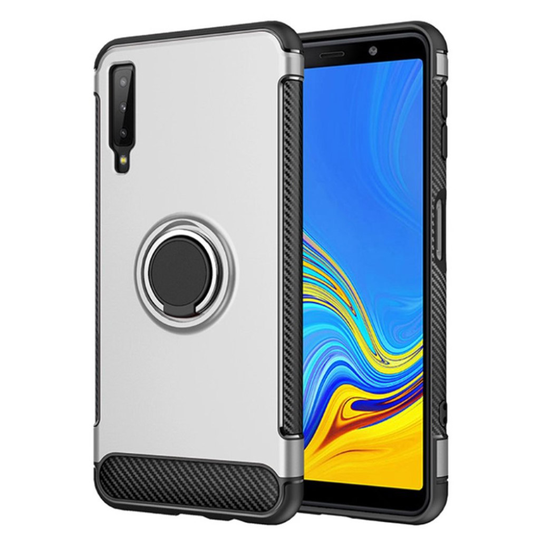 ANGIBABE Samsung Galaxy A7 (2018) hybrid case - Silver