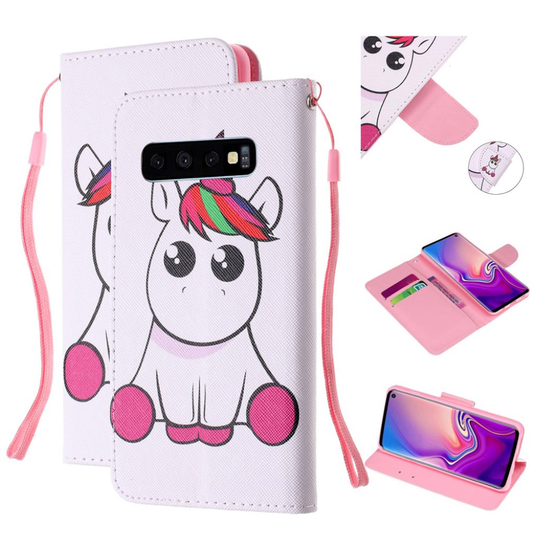Samsung Galaxy S10 Plus pattern leather case - Unicorn