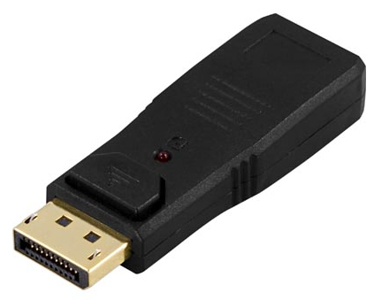DisplayPort - HDMI-sovitin, Tuki äänen Siirrolle, Full HD Taajuudella 60 Hz, 20-pinninen Uros - 19