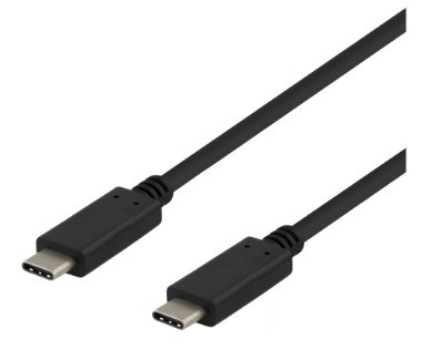USB-C-kaapeli, 1 M, 10 Gbps, 100 W, 5 A, USB 3.1 Gen 2, E-Marker, Musta