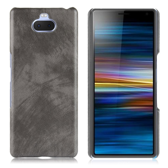 Sony Xperia 10 litchi coated case - Grey