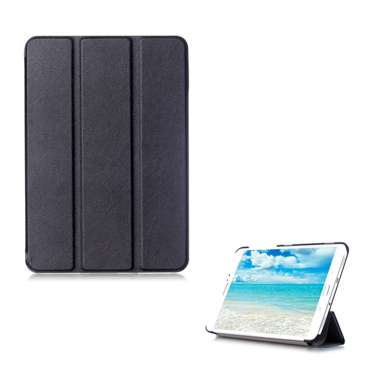 Samsung Galaxy Tab S2 8.0 Kolmesti Taittuva Nahkakotelo - Musta
