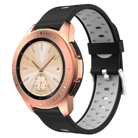 Samsung Galaxy Watch Active dual-color silicone watch band - Black / Grey