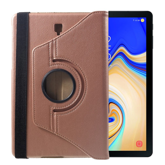 Samsung Galaxy Tab S4 liitsihedelmä jyvä pintainen synteetti nahkainen tabletti suojakotelo - Ruusu Kulta