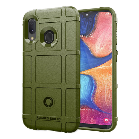 Rugged Shield Samsung Galaxy A20e kuoret - Vihreä