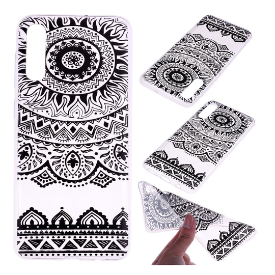 Samsung Galaxy A50 kuviollinen suojakotelo - Musta Mandala