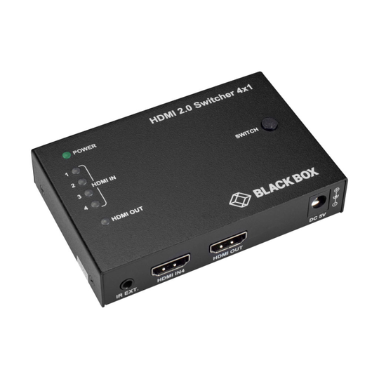 BLACK BOX HDMI 2.0 4K VIDEO SWITCH - 4X1