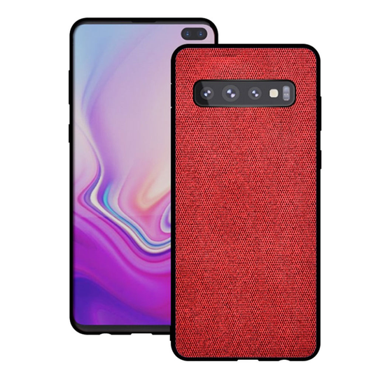 Samsung Galaxy S10 cloth coated case - Red