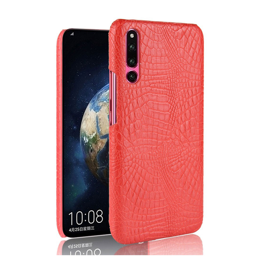 Huawei P30 krokotiilinnahan tuntuinen nahkainen Suojakotelo - Punainen