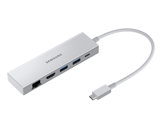 SAMSUNG MULTIPORT ADAPTER SILVER (TYPE-A, RJ45, HDMI & POWER TYPE-C)