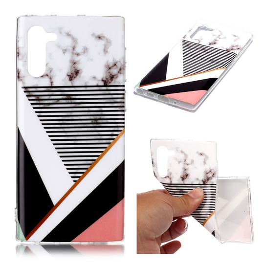 Marble Samsung Galaxy Note 10 kuoret - Marmori Raidallinen Kuvio