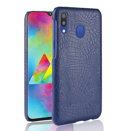 Croco Samsung Galaxy A20e kuoret - Tummansininen