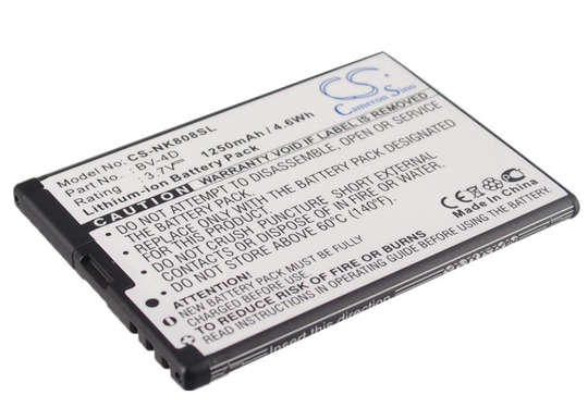 Nokia BV-4D yhteensopiva akku 1250 mAh