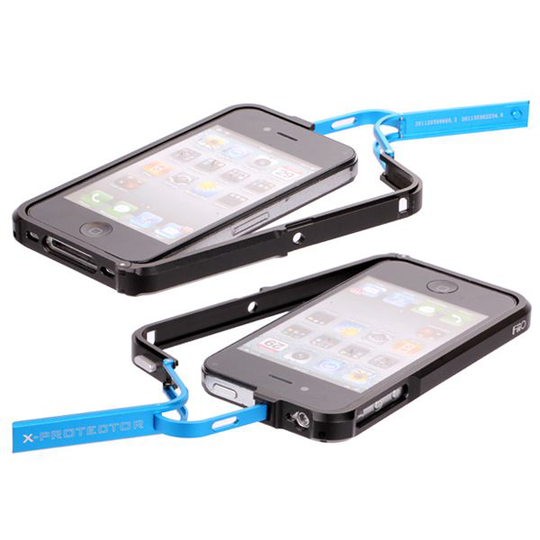 FiiO X-Fighter (Musta - Sininen) Alumiininen Bumper - iPhone 4/4S