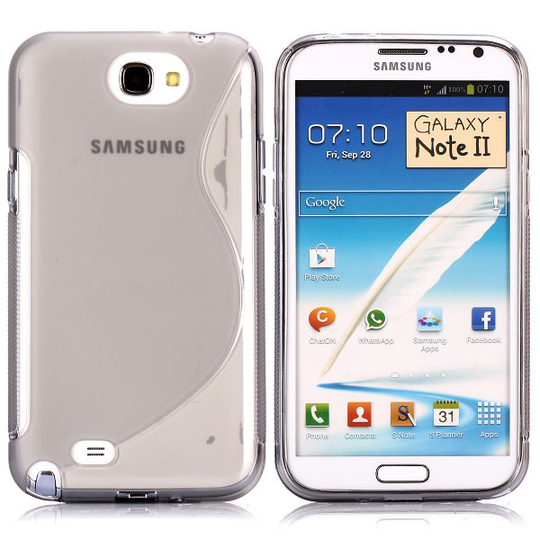 S-Line Läpikuultava (Harmaa) Samsung Galaxy Note 2 Suojakuori