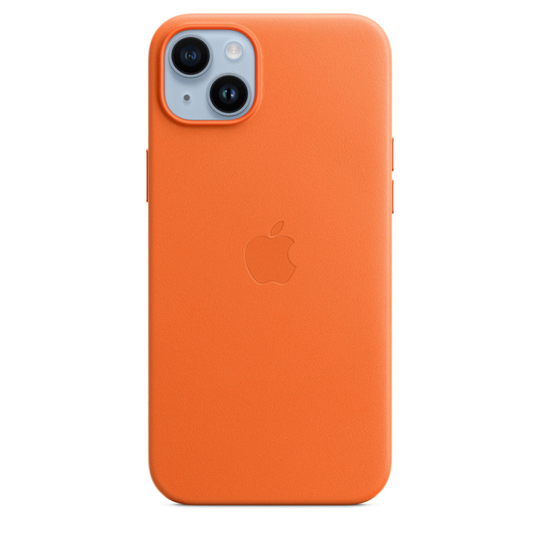 APPLE IPhone 14+ Leather Case MgS Orange