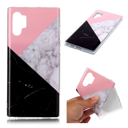 Marble Samsung Galaxy Note 10 Pro kuoret - Ruusu / valkoinen / musta marmori