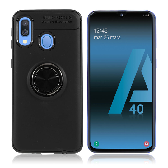 Samsung Galaxy A40 finger ring case - All Black