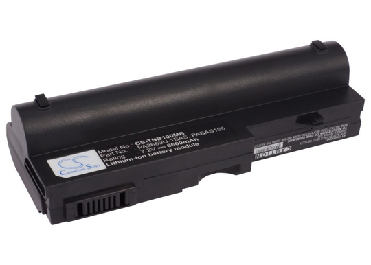 Toshiba Netbook NB100 akku 6600 mAh - Musta