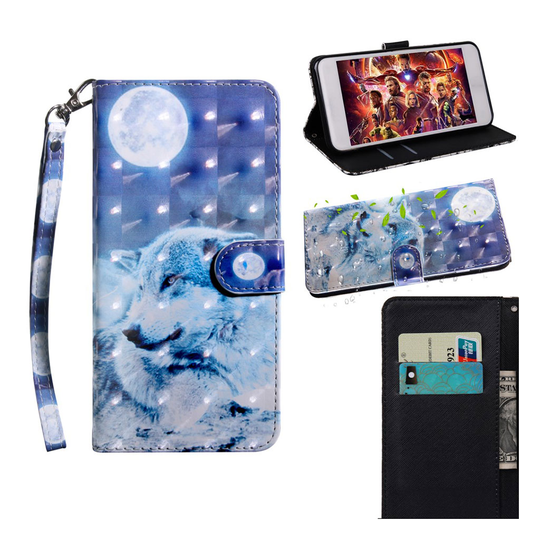 Sony Xperia 10 Plus pattern leather case - White Wolf
