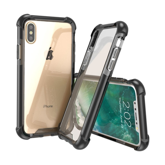iPhone X kristallinkirkas suojakuori - Musta