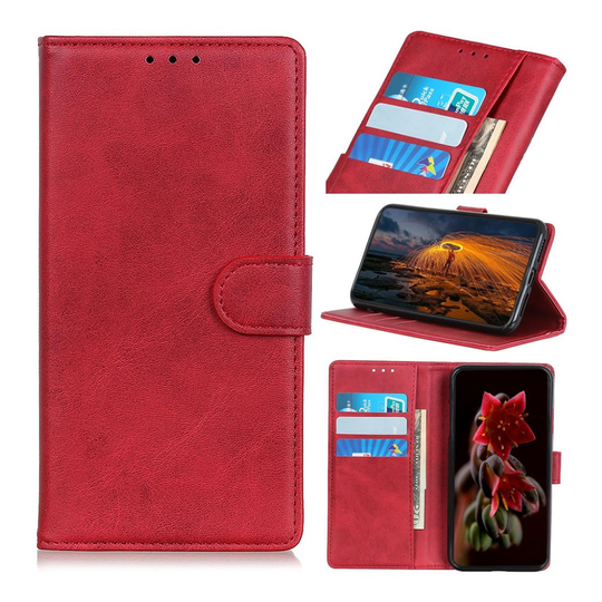 Samsung Galaxy A50 matte leather case - Red