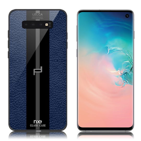 NXE LELCA Samsung Galaxy S10 kuvioinen suojakotelo - Sininen