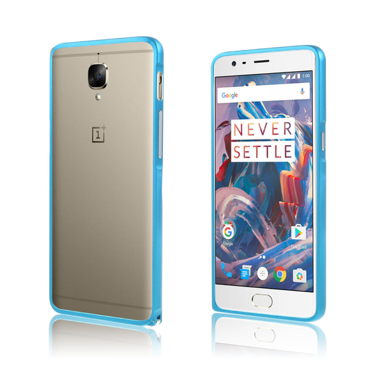 Bergman OnePlus 3 Hippokampus Metalli Suojus - Vaaleansininen