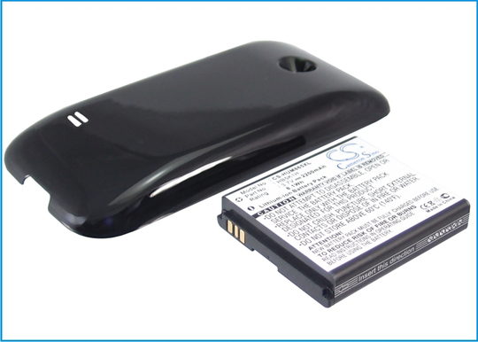 Huawei Sonic Ascend II M865 Akku Laajennetulla mustalla takakannella Akku 2200 mAh