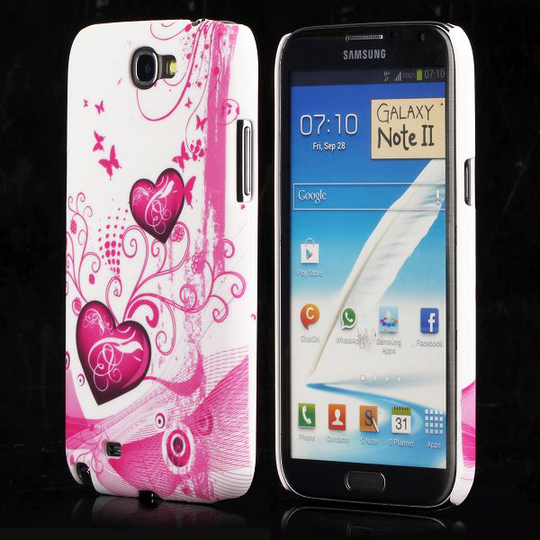 Valentine (Kaksi Violettia Sydäntä) Samsung Galaxy Note 2 Suojakuori