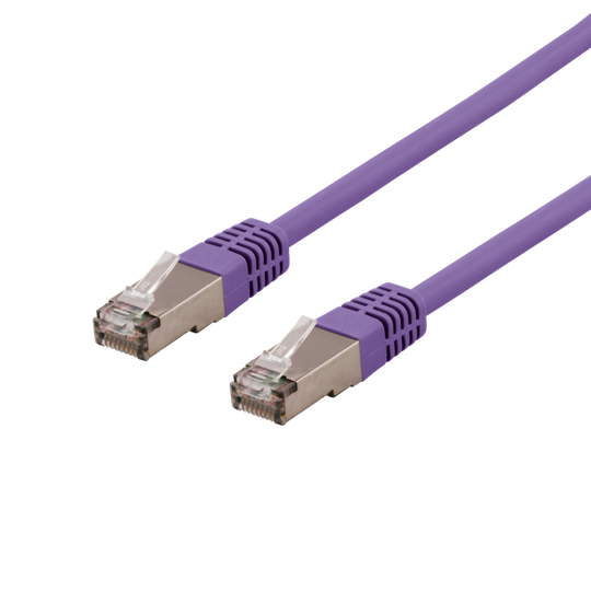 U/FTP Cat6a -laitekaapeli, 1,5 M, 500 MHz, Delta-sertifioitu, LSZH, Violetti