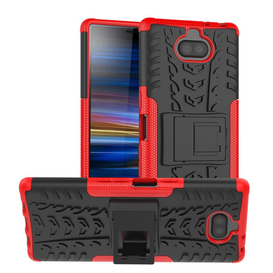 Sony Xperia 10 Plus tyre combo case - Red