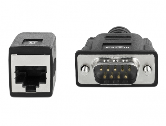 Serial RS-232/422/485 Adapter DB9 Male To RJ45 Jack