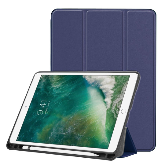 iPad Air (2019) tri-fold nahkainen suojakotelo - Tumma Violetti