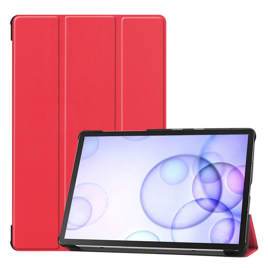 Samsung Galaxy Tab S6 tri-fold leather case - Red