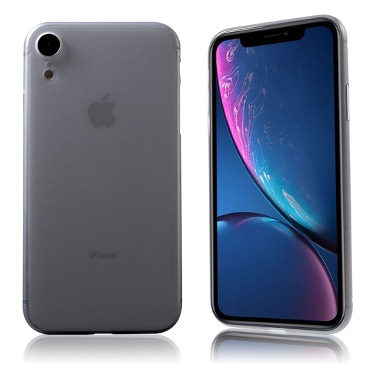 iPhone Xr erittäin ohut matta pintainen kova muovinen takasuoja kuori - Transparentti