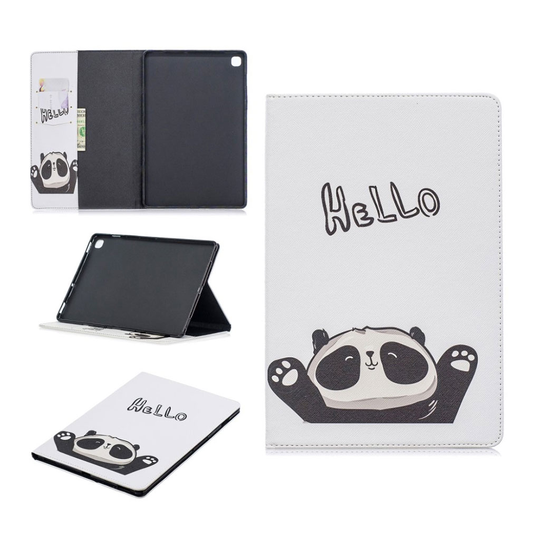 Samsung Galaxy Tab S5e pattern leather case - Hello Panda