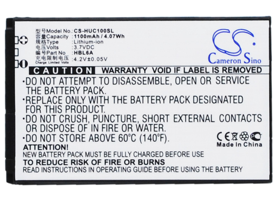 Huawei C2600 C2606 C2800 C2808 C2809 C7100 C7199 C2605 C2900 C3305 C5100 C5588 Akku 1100 mAh