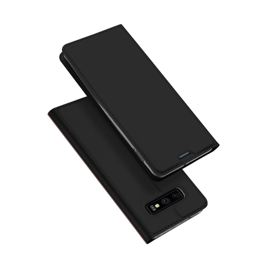 DUX DUCIS Samsung Galaxy S10e skin pro sarjan nahkainen flip Suojakotelo - Musta