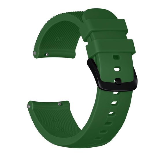 Samsung Galaxy Watch Active twill silicone watch band - Blackish Green