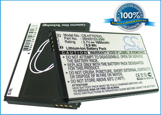 HTC 7 Pro T7576 yhteensopiva akku - 1600mAh