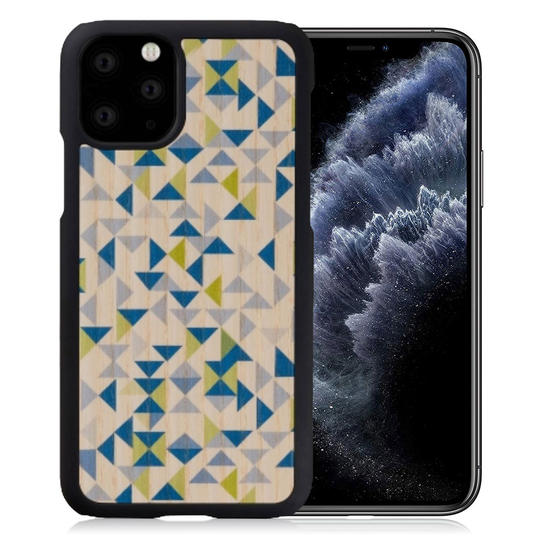 Man&Wood premium case for iPhone 11 Pro - Blue Triangle