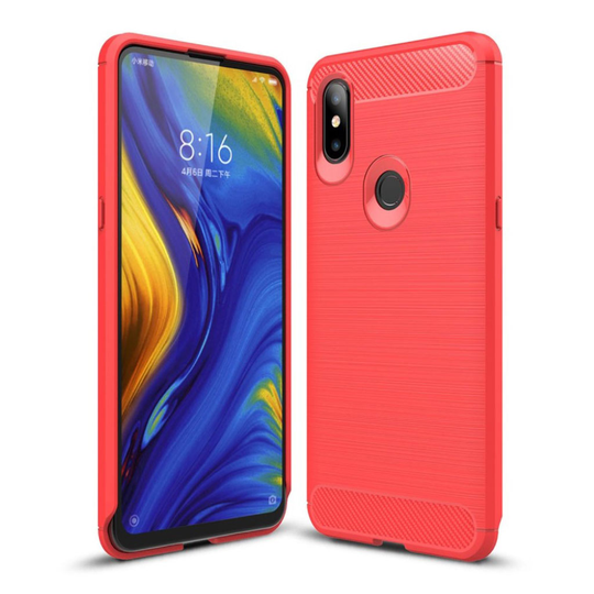 Xiaomi Mi Mix 3 harjattu suojakotelo - Punainen