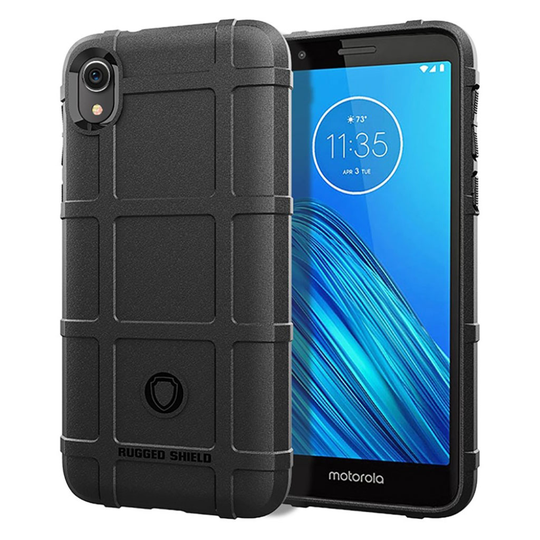 Rugged Shield Motorola Moto E6 kuoret - Musta