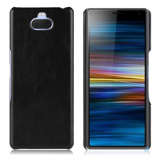 Sony Xperia 10 litchi coated case - Black
