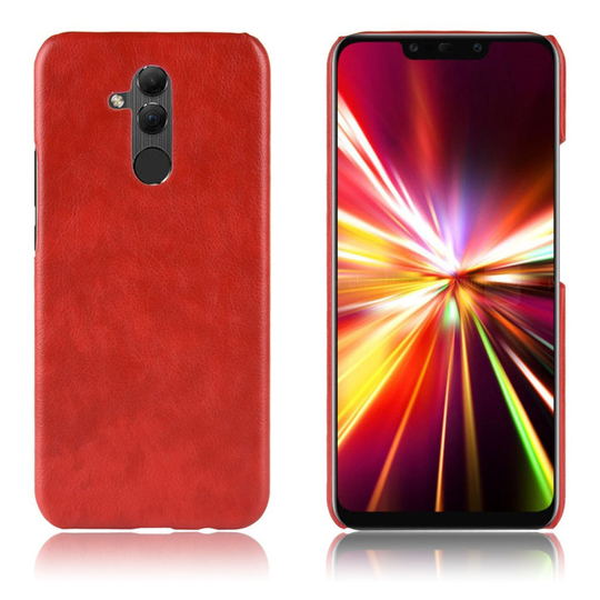 Huawei Mate 20 Lite liitsihedelmä jyvä pintainen synteetti nahkainen takasuoja kuori - Punainen